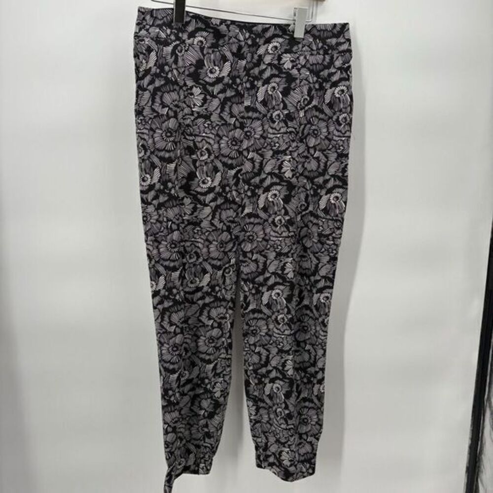 soft surroundings‎ womens Go Lively floral cargo pants flat front pockets medium